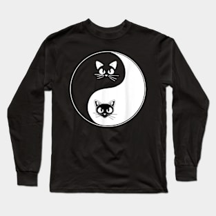 Cat Yin Yang    Kittens Ying Yang Symbol Cat Long Sleeve T-Shirt